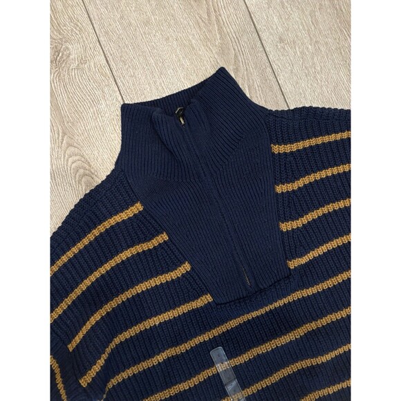 Faherty Women’s Sweater Size Small Mariner Sweater Navy Blazer Stripe Pullover - Picture 5 of 10